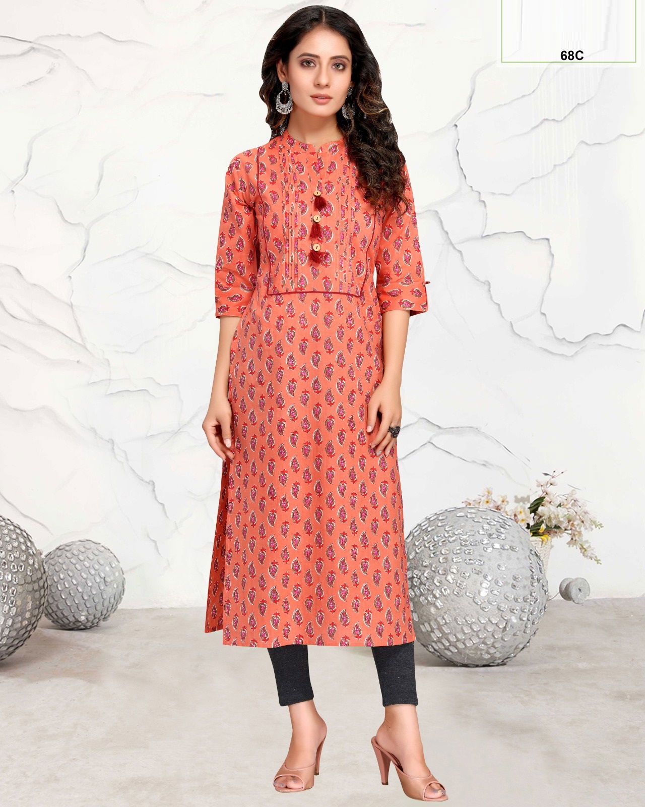 Printed Srivalli By Trendy Cotton Kurtis Catalog